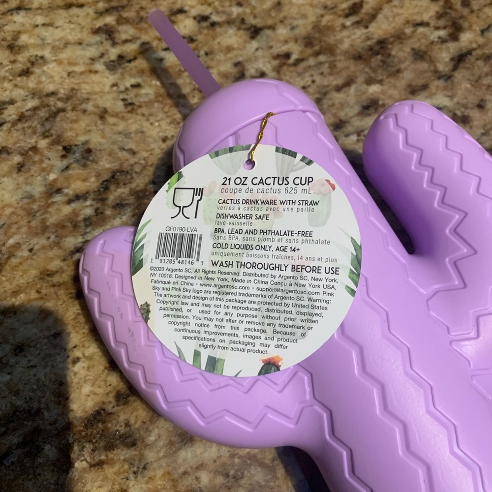 Pink Sky Purple Catcus Cup - Picture 2 of 2